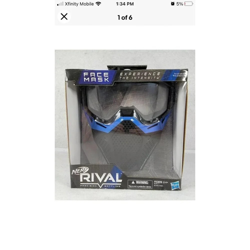 Néw sealed nerf rival face mask